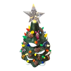 2018 Disney Parks Retro 13" Ceramic Light Up Christmas Tree Figure - Picture 1 of 4