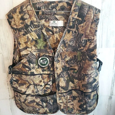 Mossy Oak Hunting Vest Camo Tactical Utility Pockets Outdoorsman XL Pockets - Image 1 of 4