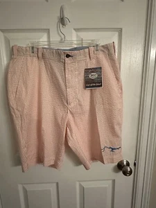 New True Flies Manasota Seersucker Men's Size 38 Conch Pink SPF 30 - Picture 1 of 13
