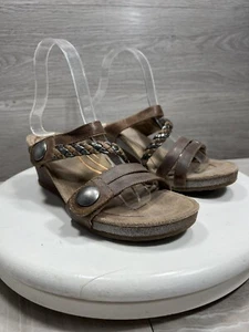 Scarpe da donna Aetrex Janey Causal taglia 7,5 sandali in pelle insegne intrecciate - Foto 1 di 18