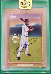 DEXTER FOWLER 2017 Topps Archives Signature 2010 Turkey Red AUTO SP #1/1 Rockies - Picture 1 of 2