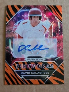 David Calabrese 2020 Panini Prizm Draft Picks Tiger Stripes Autograph /25  - Picture 1 of 10