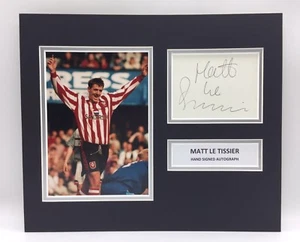 RARO Espositore fotografico firmato Matt Le Tissier Southampton + AUTOGRAFO CERTIFICATO DI AUTENTICITÀ - Foto 1 di 3