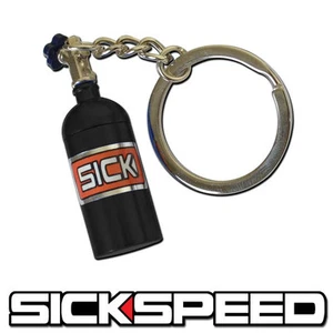 SICKSPEED NITROUS BOTTLE NOS KEYCHAIN METAL KEY RING/CHAIN FOB Q1 BLACK - Picture 1 of 1