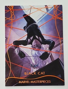 2020 Upper Deck Marvel Masterpieces Legendary Orange #23 Black Cat Serial #80/99