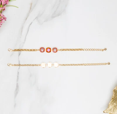 Cuadrado de 12 mm | Base de pulsera clásica de tres ajustes hágalo usted mismo | (#EB 108) Foto 1 de 2