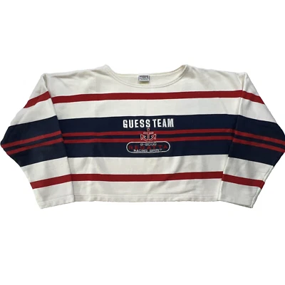 Top corto náutico Guess USA Team Regatta Racing para mujer talla L vintage RARO Foto 1 de 4