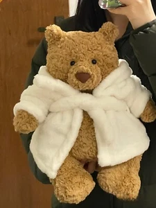 JellyCat Bathrobe Bear Decoration Soft Brown Plush Companion Toy Holiday Gift US - Picture 1 of 4