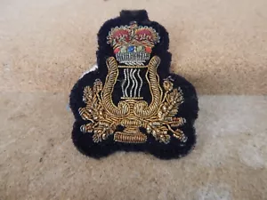 British Army Musicians Bullion Badge Queens crown 6 x 5 cm's - Picture 1 of 4