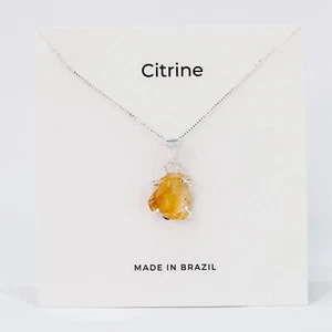 Raw Citrine Necklace - NEW - Picture 1 of 4