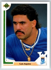1991 UPPER DECK LUIS AQUINO KANSAS CITY ROYALS #504