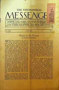 American Theosophical Messenger July 1931 Leopold Stokowski - Picture 1 of 1