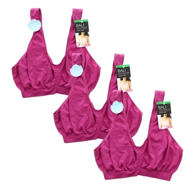 Paquete de 3 sujetadores cortos Bali Comfort Revolution para mujer bralette sin costuras, 103J Foto 1 de 3