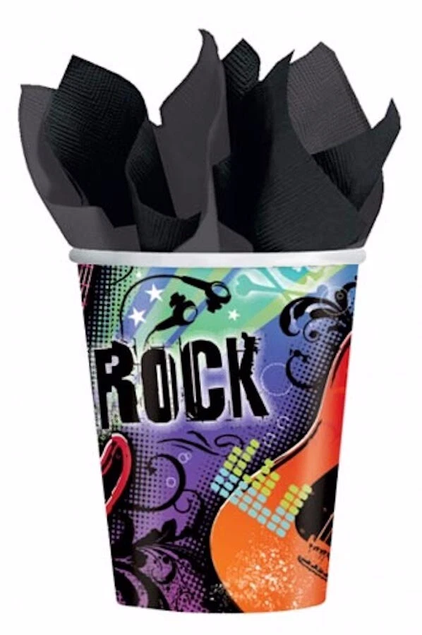 Copos de papel para festa Rock Star x 18 (pacote) - Utensílios para festas - Imagem 1 de 1