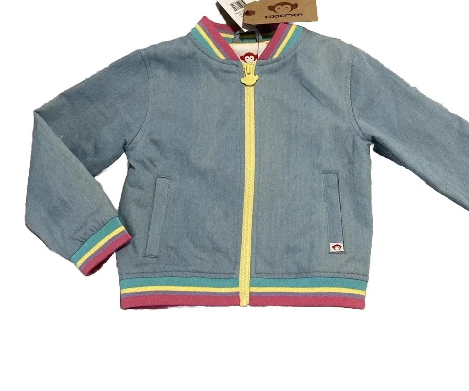 Appaman Toddler Girl Blue Denim Bomber Jacket 3T New With Tags - Image 1 of 1