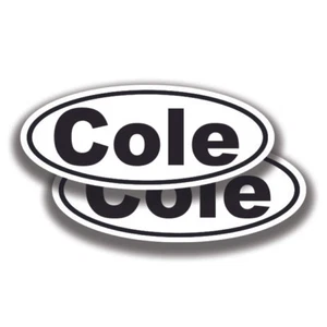 COLE NAME DECALs 2 Stickers Bogo Car Truck Bumper Window - Picture 1 of 1