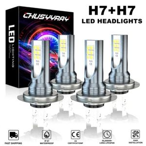 For Mercedes-Benz C250 C300 C350 - 4X Combo Headlight High & Low Beam LED Bulbs - Picture 1 of 13