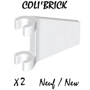 Lego 80324 - 2x Drapeaux / Flag 2x2 trapezoid - Blanc White - 44676 NEUF - Imagen 1 de 1