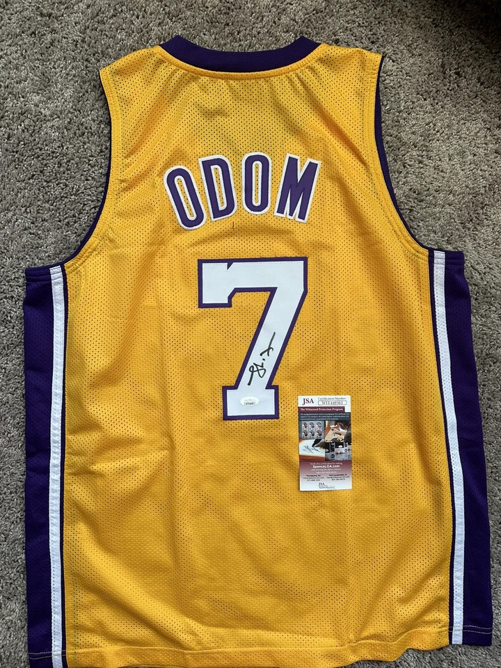 Camiseta autografiada/firmada de Lamar Odom de Los Angeles Lakers  Foto 1 de 3