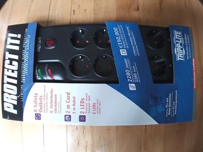 230V Surge Protector w/8 Schuko Type F Outlets, German Plug, 2280 Joules TLP82D - Image 1 of 4