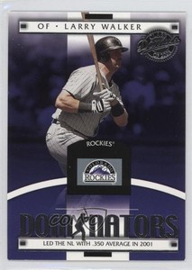 2001 Donruss Class Of 2001 Dominators Larry Walker #DM-15 HOF