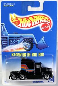 Hot Wheels Kenworth Big Rig #1790 Never Removed from Package 1991 Black SP7 1:64