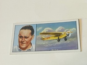 Carreras Tobacco 1936 Trading Card Airmen Airwoman Airplane Charles Barnard vtg