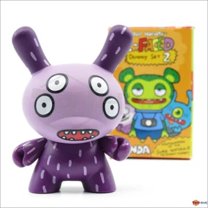 Kidrobot Dunny 2005 2-Faced - Cook purple figure by David Horvath complete box - Picture 1 of 2