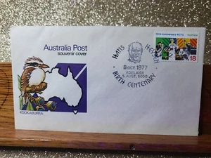 Cubierta de recuerdo 🙂 1977 (18c) Koookaburra 🙂 Adelaide SA - Imagen 1 de 2