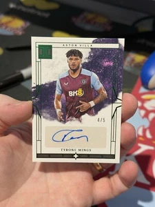 Tyrone Mings #/5 Green Stars Auto 2023-24 Panini Impeccable Soccer Aston Villa - Bild 1 von 2
