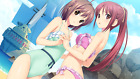 Anime girls swimwear bikini kitami minamo two women Playmat Gaming Mat Desk