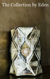 Charter Club Bracelet- Gold & White Simulated Pearl & Crystal Link Slider - Picture 1 of 3