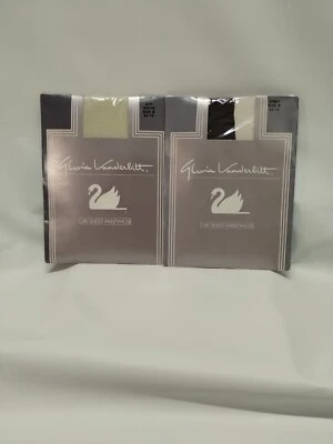 Pantimedias transparentes vintage Gloria Vanderbilt Day talla B gris/blanco roto hechas en Estados Unidos Foto 1 de 4