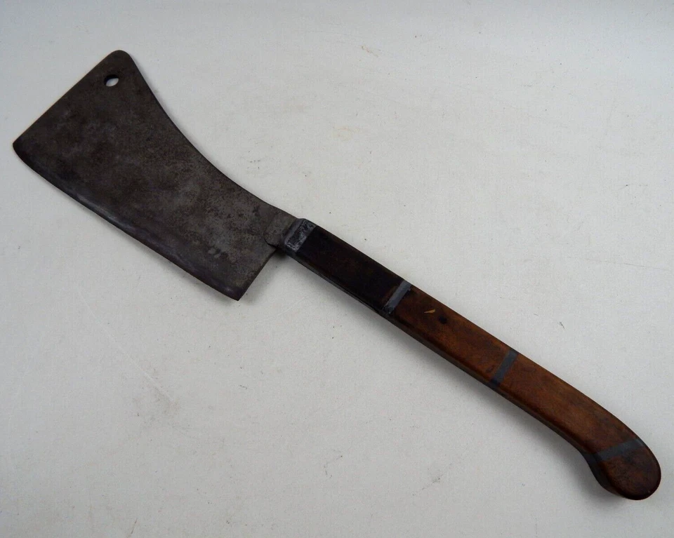 Antique Hog Splitter Meat Cleaver Large 25" Long Butcher Tool Knife RARE HANDLE - Image 1 of 4