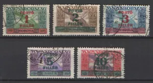 Hungary 1927. Ikarus porto / postage due set, used (**) Mi.: 99-103 - Picture 1 of 1