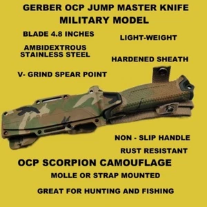 MILITARY OCP SCORPION KNIFE FIXED BLADE 4.8 INCHES - Picture 1 of 22