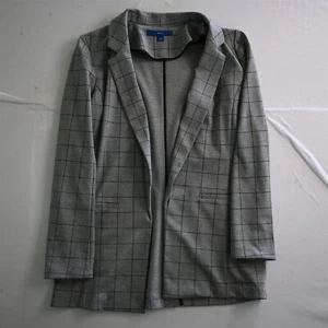 NEW Apt 9 Medium Gray Knit Windowpane Check Mens Blazer Jacket Sport Coat - Picture 1 of 12