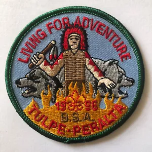 Tulpe-Peralta 1996 Boy Scout Patch "Living For Adventure" B.S.A. - Picture 1 of 3
