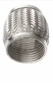 2"Inch Flex Bellow 4"Long Stainless Flexible Tube Exhaust Pipe With Interlock. - Picture 1 of 5