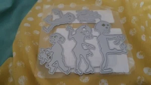 Troquel de 5 piezas con temática de Halloween de metal de acero; Zombis; DM404203; ¡RARO! - Imagen 1 de 2