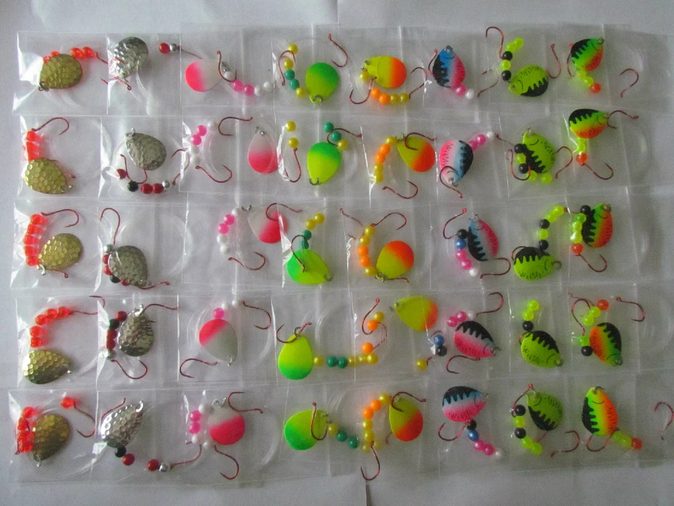 40 Spinner Rigs Leech Minnow Crawler Harness Walleye, Bass, Pike Colorado Blades - Image 1 of 1