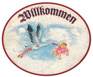 Willkommen Mädchen Türschild - Bild 1 von 1