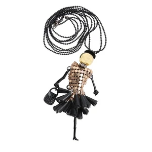 Crystal Sequin Pendant Woman Necklace for Women Doll - Picture 1 of 12