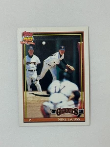 Tarjeta de béisbol vintage 1991 Topps 40 años Mike LaCoss #242 Giants - Imagen 1 de 2