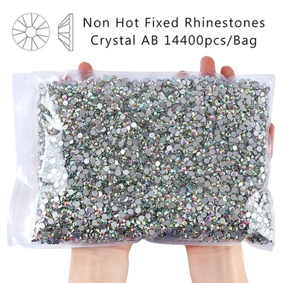 14400PCS/Bag Crystal AB Glitter  Nails Charms Diamond Accessories for Nail Art - Image 1 of 4