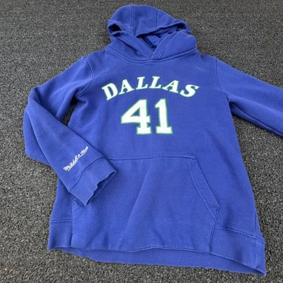 Dallas Mavericks Sudadera con Capucha Juvenil Mediana 10/12 Azul NBA Baloncesto Dirk Nowitzki 41 Foto 1 de 4