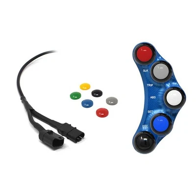 INTERRUPTOR MANILLAR IZQUIERDO CARRERAS AZUL JETPRIME BMW S 1000 RR HP4 2009 - 14 Foto 1 de 4