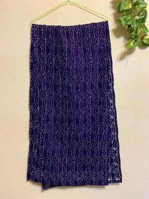 Bufanda de algodón Sashiko índigo hecha a mano estola Japón estilo boro 71"x18" Foto 1 de 4