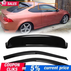 Para Acura RSX DC5 2002-2006 Mugen 3D Visera de ventana ondulada y visera de techo trasero - Imagen 1 de 13