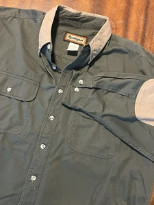 Vintage Remington Schießhemd Herren XXL grün Ellenbogen Patch Jagd Outdoor schwer - Bild 1 von 5